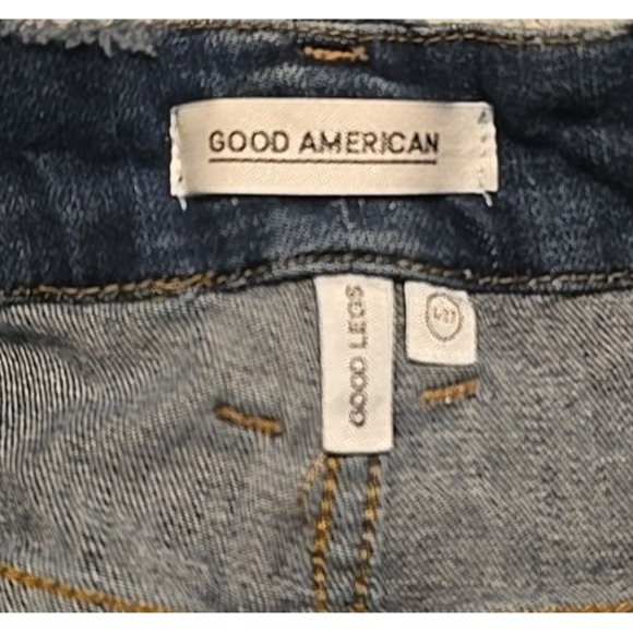 Good American Women's 4/27 Dark Wash Good Legs Stretch Denim Jeans - Picture 7 of 13